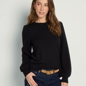 78 & Sunny Pacific Puff Shoulder Crew Neck Sweater Women’s Size L (10-12)